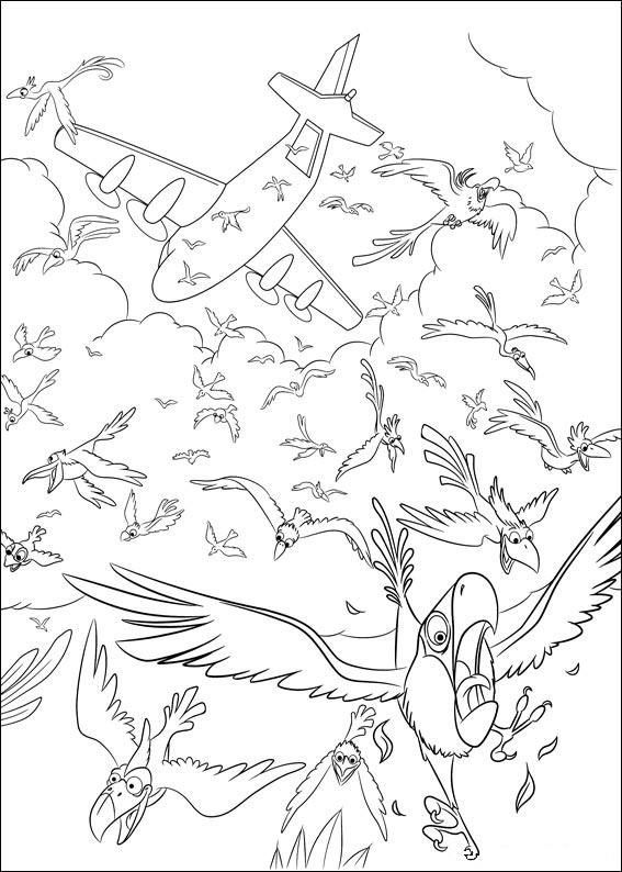 coloriage rio le sauvetage des oiseaux